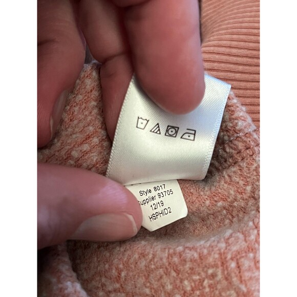 Aeropostale Sweatshirt Womens Medium Peach Wrap Front Cropped Pullover Top - Picture 7 of 7